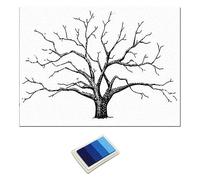 arbre empreinte mariage Boîte d'enregistrement de mariage Tableau de bénédiction de mariage Graduation Arbre d'enregistrement d'empreintes digitales Table de signature de camarade de classe Cadre phot