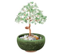 Arbre en Cristal d'Aventurine Verte | DIY à monter soi-même | Chance, Prospérité & Énergie Positive | Décoration Salon & Ornement Maison | Cadeau pour Nouvelle Maison