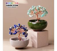 Arbre en cristal naturel fait à la main, fil de cuivre, petit bol de vie, Base de pot de fleurs, guérison Reiki, spécimen minéral, cadeaux Souveni, 1 pièce Opal