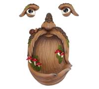 Arbre Face Oiseau mangeur de Oiseaux drôle Vieil Homme Arbre Face intempéries d'oiseau résistant résineur Art décoratif pour Jardin Yard extérieur, style1 Faces décor extérieur