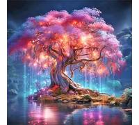 Arbre Fantastique Magique Puzzle 300 Pièces pour Adultes, 35x35cm Puzzles Classiques 300 pièces, DIY Activité Familiale Jigsaw Puzzle Jeux, Unique Décoration Murale de la Maison Cadeau