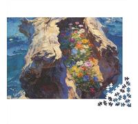 Arbre flétri renaît Carton Recyclé 1000 Pièces Peinture de Roche côtière Puzzle, Décompression, Cadeau Personnalisé Famille, Décor Mural & Loisirs Maison 38x26cm/1000pcs