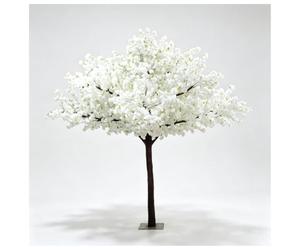 Arbre Fleuri Artificiel Grand Format, Décor Arbre Fleuri, Spécimen Botanique Factice, Mise En Place Directe, Pour Vestibule Propriété, Vitrine Café, Fond Cérémonie,(Size:H-9.84ft,W-9.84ft,Color:blanc)