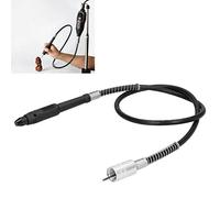Arbre flexible de 110 cm, fixation d'adaptateur d'arbre flexible, mandrin de câble d'extension d'arbre flexible de perceuse électrique M19 x 2 mm / 0,08 ", avec clé, pour outils rotatifs