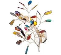 Arbre-forme Lampe Murale Agate,Moderne Concis Couleur Designer Lampe Murale D'art Agate,G4 (G4) Nordique Luciole Lampe De Salon,Luxe Léger Salle à Manger Chambre Lampe Led étude-Agate colorée 3 têtes
