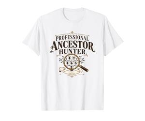 Arbre généalogique généalogique Professionnel Ancêtre Hunter T-Shirt Graphique avec Valeur, Homme, Blanc, M