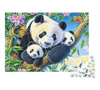 Arbre généalogique Panda Puzzle 1000 Pièces Adulte avec Couleurs Éclatantes, Jeu De Puzzle Classique défi Entre Amis pour Un Tableau À Encadrer, Superbe Idée Cadeau 70x50cm/1000pcs