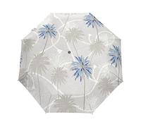 Arbre Gris Fleur Art Parapluie Pliable Pliant à Ouverture Automatique Parapluies Pliant Coupe-Vent pour Voyager Plage Femmes Enfants Homme Fille