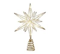 Arbre Hollow Star - Étoile d'arbre de Noël de vacances d'hiver, pailletée, LED Twinkle Lamp Ornements, Toppers Ornements pour le Nouvel An Bureau Maison Bar Boutique Chambre Salon