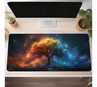 Arbre Jaune Tapis de Souris de Jeu, 800x300x3mm XXL Tapis Souris Gaming Grand, Antidérapant Étanche, iExtended Long Clavier Mouse Pad XXL, Accessoire Bureau, pour Gamer, Ordinateur, PC PjY6427 M-9