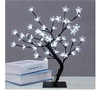 Arbre Lumineux LED, 48LED Lampe Fleurs de Cerisier, 45 cm Lumière d'Arbre Pour la Décoration Intérieure (Lumière froide)