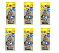Arbre Magique, Désodorisant pour Voiture, Fragrance Supernova, Parfum Vivace et Lumineux, Durée jusqu'à 7 Semaines, Fabriqué en Italie, Pack de 6 Unités