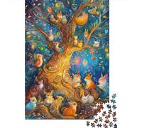 Arbre Magique Fantasy 1000 Pièce Carton Robuste Puzzle Classique pour Adultes Enfants Impossible Difficile Défiant Décompression Et Décoration Murale Idée Cadeau 38x26cm/1000pcs