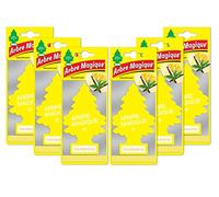 Arbre Magique® Kit de 6 Rafraîchisseurs d'air Parfumeurs Vainillarôme. Super arôme de Longue durée pour la Voiture, la Maison, Le Bureau, etc, VANILLARÔME