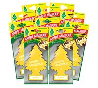 Arbre Magique Mono, parfum de voiture, parfum vanille, parfum sucré et tropical, durée jusqu'à 7 semaines, fabriqué en Italie, lot de 10 pièces