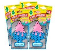 Arbre Magique Mono - Parfum de Voiture Bulle Gum, Doux et Amusant - Durée Jusqu'à 7 Semaines - Fabriqué en Italie - Lot de 5 Pièces