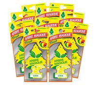 Arbre Magique Mono, parfum de voiture, parfum citron, parfum frais et fruité, durée jusqu'à 7 semaines, fabriqué en Italie, lot de 10 pièces