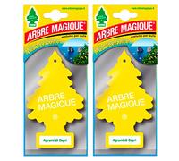 Arbre Magique Mono, parfum de voiture, parfum d'agrumes de Capri, parfum d'agrumes et frais, durée jusqu'à 7 semaines, fabriqué en Italie, lot de 2 pièces