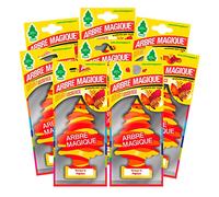 Arbre Magique Mono, parfum de voiture, parfum mangue et papaye, parfum frais et léger, durée jusqu'à 7 semaines, fabriqué en Italie, lot de 8 pièces
