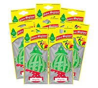 Arbre Magique Mono, parfum de voiture, parfum pastèque, parfum frais et fruité, durée jusqu'à 7 semaines, fabriqué en Italie, lot de 8 pièces