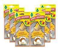 Arbre Magique Mono, Parfumeur de voiture, Parfum de noix de coco, exotique et fruité, dure jusqu'à 7 semaines, fabriqué en Italie, paquet de 6.