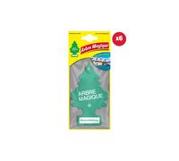 Arbre Magique Mono, parfum de voiture, parfum brise de Mykonos, parfum intense et structuré, durée jusqu'à 7 semaines, fabriqué en Italie, lot de 6 pièces