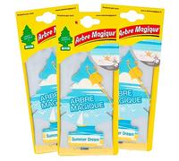 Arbre Magique, Parfum de voiture, parfum d'été rêve, parfum prolongé jusqu'à 7 semaines, fabriqué en Italie, lot de 3 pièces