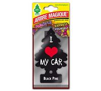 Arbre Magique Parfum de voiture, parfum noir pin, durée jusqu'à 7 semaines, fabriqué en Italie, lot de 1 pièce
