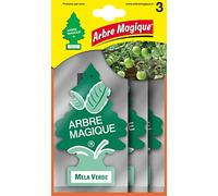 Arbre Magique, Parfum de Voiture, Parfum Pomme Verte, Parfum agréable et rafraîchissant, durée jusqu'à 7 semaines, fabriqué en Italie, Format Multipack de 3 pièces