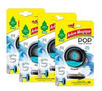 Arbre Magique POP, parfum auto solide, océan, délicat et frais, durée 30 jours, design italien, lot de 4 pièces