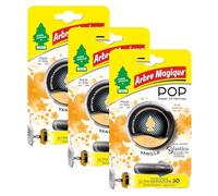 Arbre Magique POP, Parfum Auto Solide Vanille, Doux et Délicat, Durée Jusqu'à 30 Jours, Design Italien, Lot de 3 Pièces