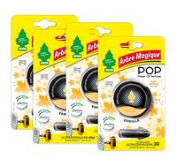 Arbre Magique POP, Parfum Solide pour Voiture, Vanille, Doux et Délicat, Durée Jusqu'à 30 Jours, Design Italien, Pack de 4