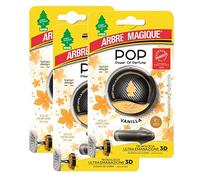 Arbre Magique - Pop, Power of Perfum - Lot de 3 désodorisants pour voiture, parfum vanille, jusqu’à 30 jours