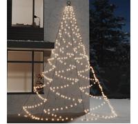 Arbre Mural avec Crochet Métallique Guirlande Murale LED Lumière de Décoration de Noël 720 LED Blanc Chaud 5 m Intérieur/Extérieur