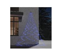 Vidaxl Arbre Mural Avec Crochet Métallique 260 Led Bleu 3 M Int/Ext Bleu