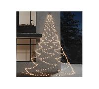 Arbre Mural avec Crochet Métallique Guirlande Murale LED Lumière de Décoration de Noël 720 LED Blanc Chaud 5 m Intérieur/Extérieur