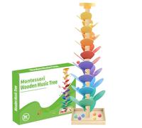 Arbre Musical en Bois | Arbre Musical avec Piste pour Billes - Jouet Cognition Couleurs Feuilles Classification STEM Intégration Musicale Éducation Précoce Jeu Sensoriel pour