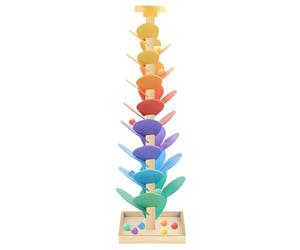 Arbre musical en bois - Jeu sensoriel éducatif ens boisses natural | Visite musicale avec boules colorées, stimule l'audition et l'éveil visuel | Musician Toy - For Children,