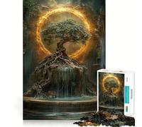 Arbre Mystique avec Anneau de feu Puzzle de 1000 pièces pour Adolescents Jeu de réflexion Soulagement de la Tension Cadeau de qualité supérieure (38x26cm)