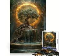 Arbre Mystique avec Anneau de feu Puzzle de 1000 pièces pour Adolescents Jeu de réflexion Soulagement de la Tension Cadeau de qualité supérieure (38x26cm)