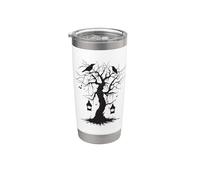 Arbre mystique avec corbeaux - Gothique Gobelet isotherme en acier inoxydable double paroi