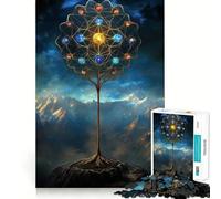 Arbre Mystique des orbes Puzzle de 1000 pièces pour Adultes Jeu de logique Clair et Amusant Découpe Parfaite Cadeau élégant (38x26cm)