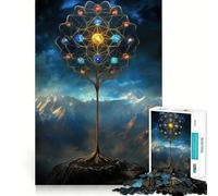 Arbre Mystique des orbes Puzzle de 1000 pièces pour Adultes Jeu de logique et de réflexion Loisirs Amusants Bords Lisses (38x52cm)