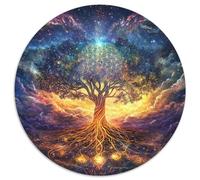 Arbre of Life 1000 Pièces Puzzle Circulaire Jeu Difficile Impossible Cadeau Unique pour Adultes Et Enfants 1000pcs (67.5x67.5cm)