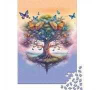 Arbre Papillon Fantaisie Set Puzzle 1000 Pièces Collectionneurs, Papier Recyclé Épais, Décoration Intérieure, Art Mural, Cadeau Couples, Puzzle Décoratif 70x50cm/1000pcs