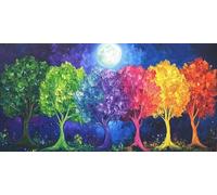 Arbre Peinture Numero Adulte, Débutants Peinture par Numéro Couleur Loisirs Créatifs Adultes Coloriage Numerote, avec 3 Pinceaux et Acryliques Pigment, Pour la Décoration de la Maison 60X120CM
