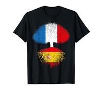 Arbre Racines Espagnoles Franco Espagnol Pays France Espagne T-Shirt