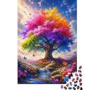 Arbre Rivière Papillon Puzzle, 1000 Pcs Jeu D'intérieur Adulte | 70x50cm Carton, Passe-temps Intellectuel, Finition Surface Lisse, Amateurs D'art, Interaction Familiale