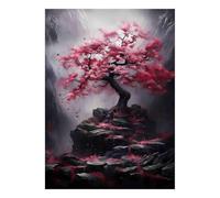 Arbre Roche Fleur 1000pcs pour Adultes Mini Puzzle Difficile | 38x26cm Carton Décor Salon Structure Durable Cadeau Anniversaire Relaxation