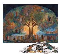 Arbre sacré Puzzles en Bois 1000 Pièces pour Adultes Jeux Éducatifs Jeu De Défi Familial Décoration Intérieure Cadeaux De Pâques Stress Relief Toy 1000pcs (75x50cm)